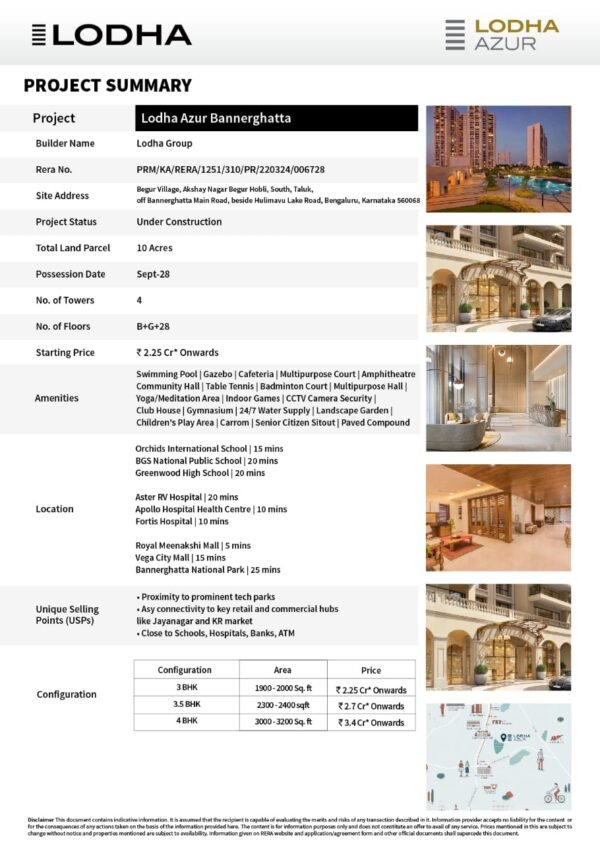 Lodha Azur Bannerghatta <br>Bangalore - Image 2
