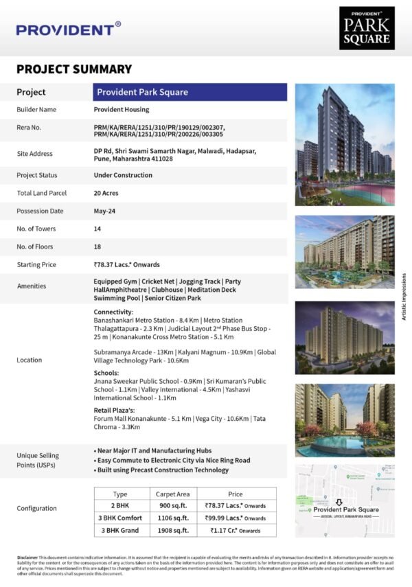 Provident Park Square <br>Bangalore - Image 2